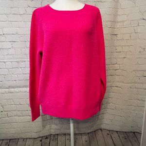 J. Crew Women’s Hot Pink Polyester/Wool Blend Waffle Knit Sweater, Size XS, NWT